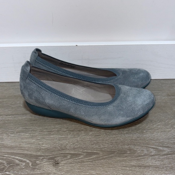 Dansko Shoes - Dansko Kristen blue suede slip-on flats size 37 US 8